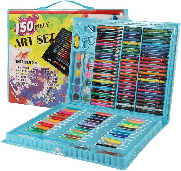 KiddoJoy Deluxe 150-Piece Art Set - DKA150